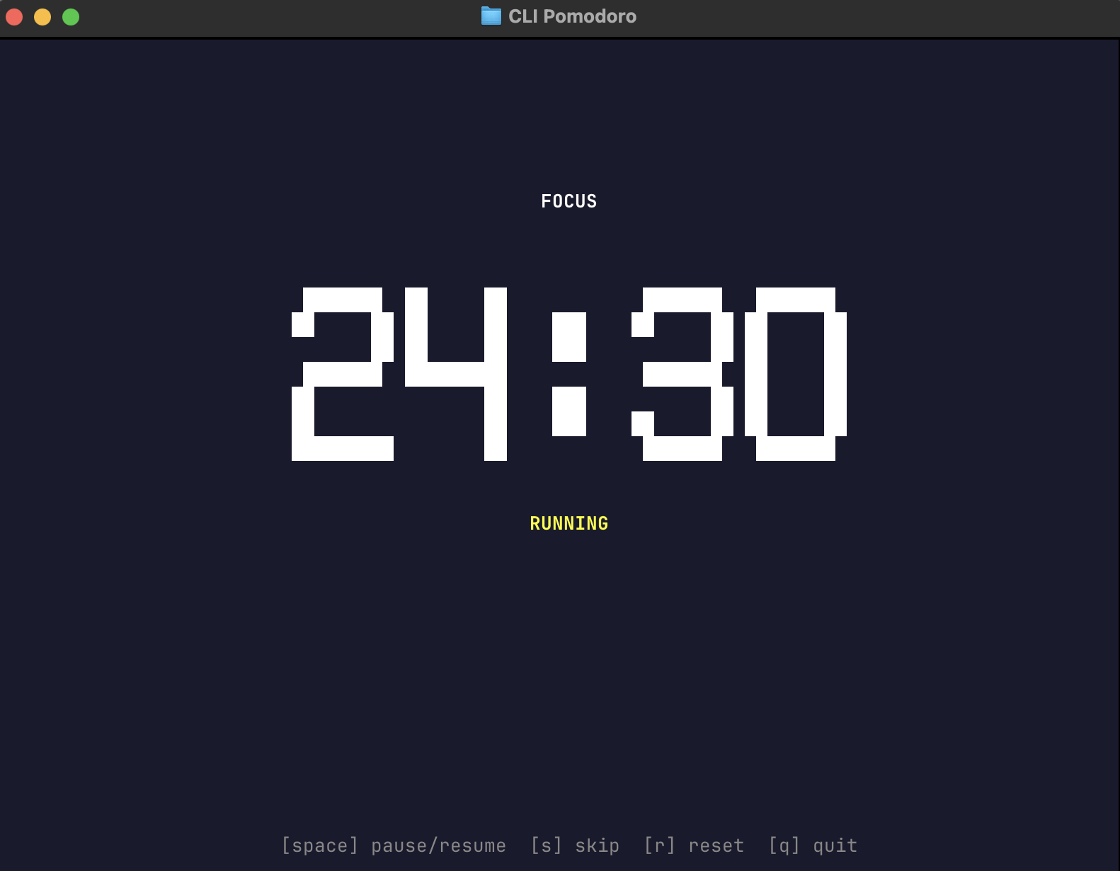 CLI Pomodoro
