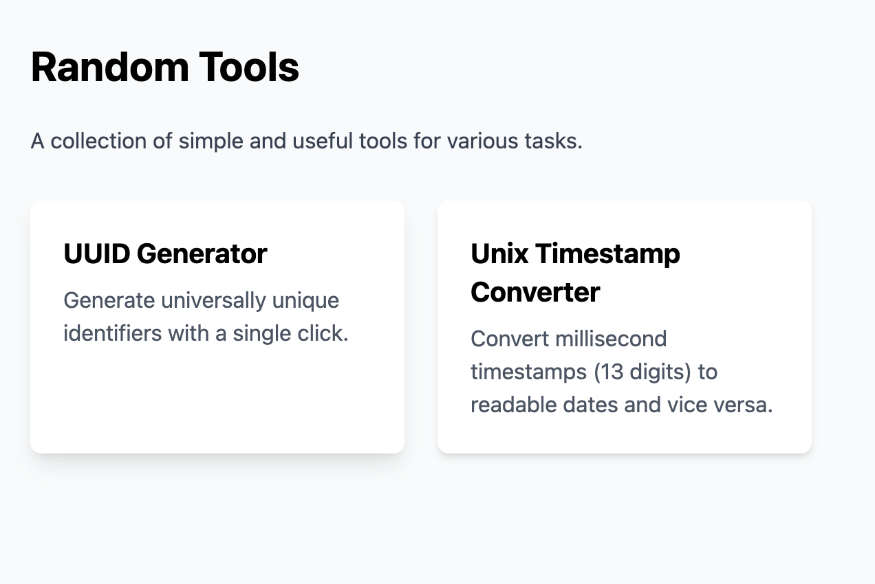 Random Tools