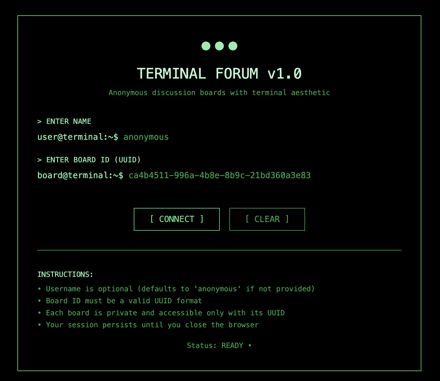 Terminal Forum